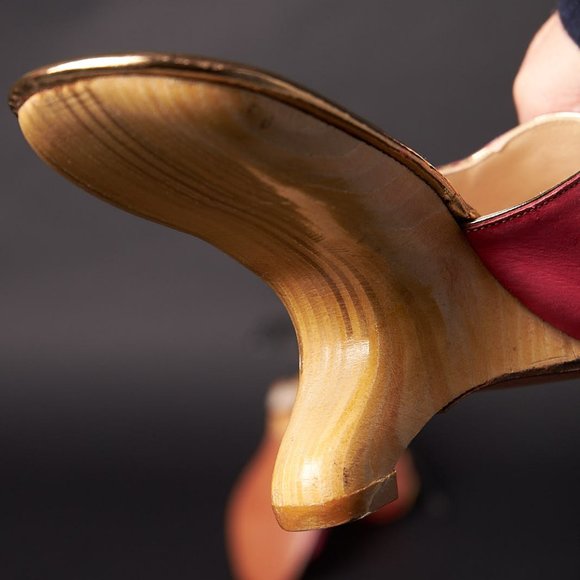 1950s Pink Suede Boomerang Heels Shoes - Picture 8 of 9